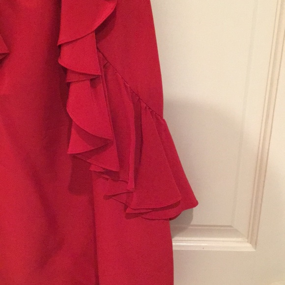 Ali Ro Ruffles Red Top - Picture 7 of 8